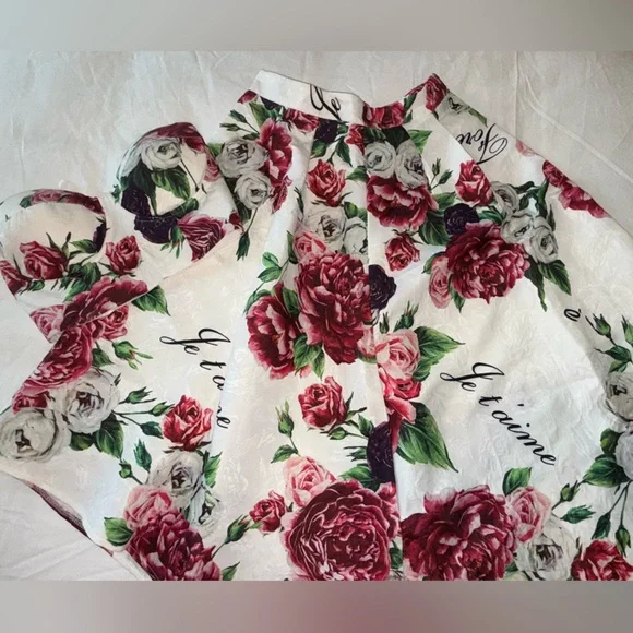 Fashion Nova Floral “Je T’aime Forever” Two-Piece Set – Size Medium - Picture 1 of 5